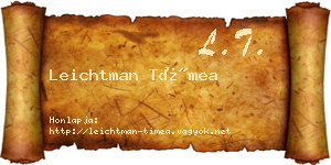 Leichtman Tímea névjegykártya
