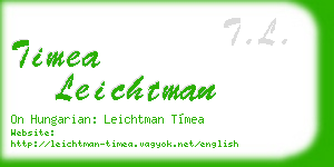timea leichtman business card